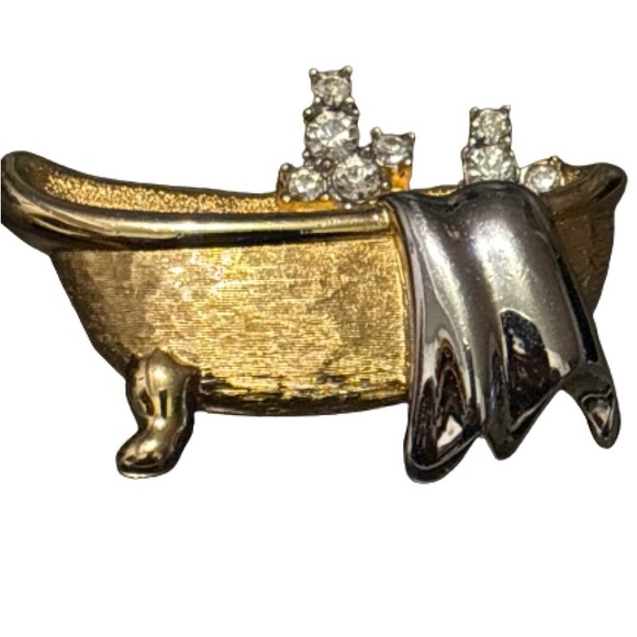 Vintage Bubble Bath Pin Hallmarked Pisciatelli - Picture 2 of 8